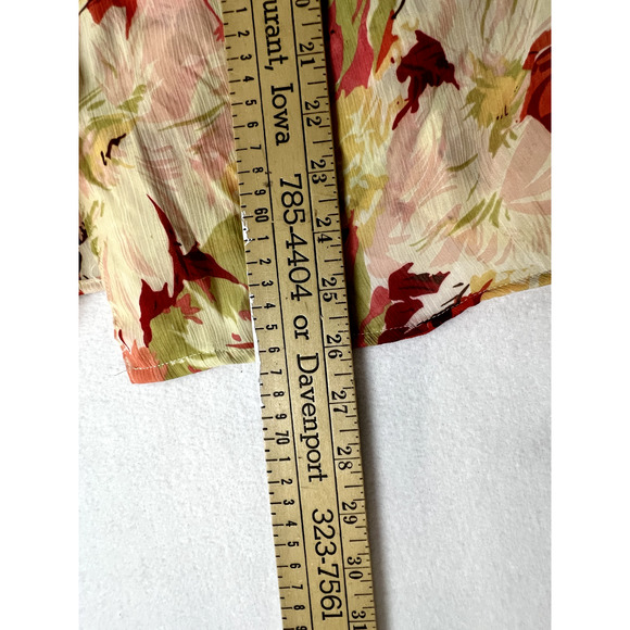 Notations Floral Blouse And Skirt Set Women’s Size XL Sheer Beach Wedding Easter - Picture 8 of 15